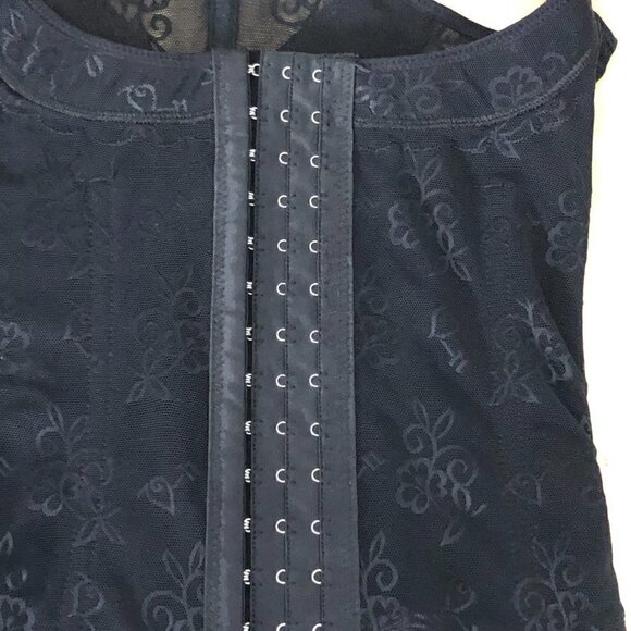 Lola Bird Floral Lace Corset Bustier - Semi Sheer Witchy Goth Steampunk - Picture 3 of 7